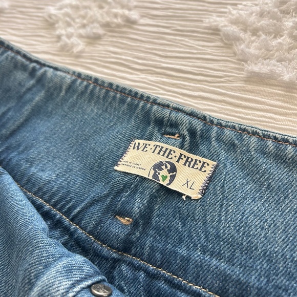 Free People x Care Super Sweeper Wide Leg Jeans - Picture 5 of 9